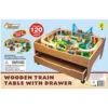 No Brand 120pc Train Table Set With Drawer -Christmas gift Sales Store 120pc train table set with drawer