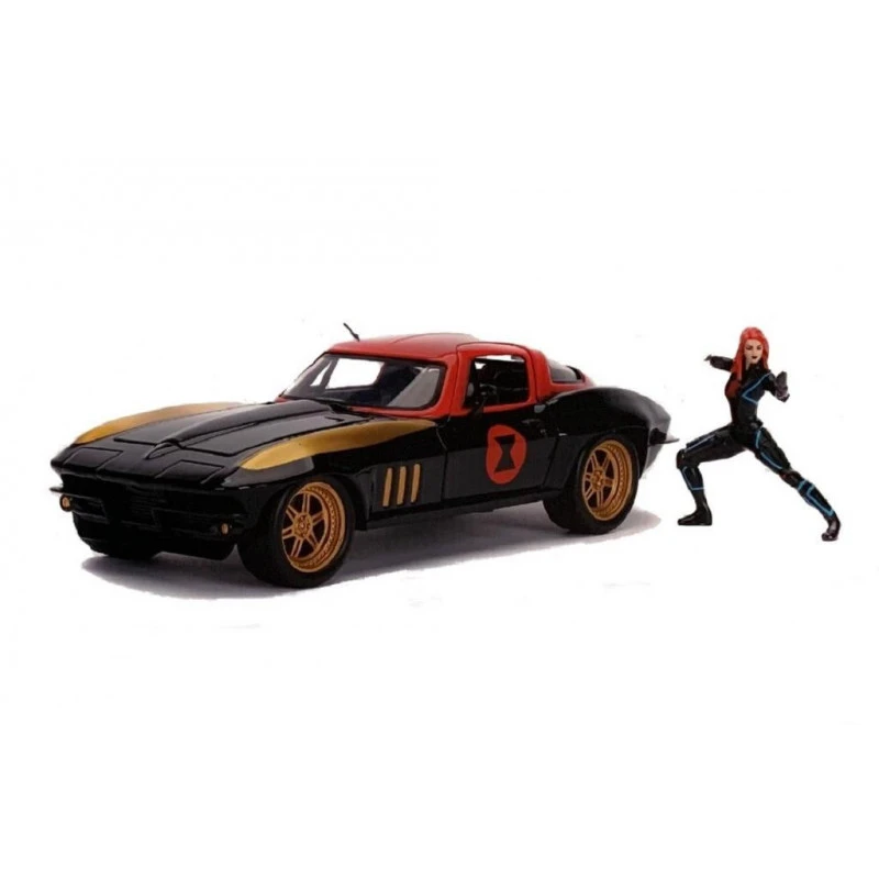 1:24 Black Widow With 1966 Chevy Corvette Movie 3 1:24 Black Widow With 1966 Chevy Corvette Movie