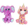 20cm Cute Multi Coloured Plush Elephant OrUnicorn With Glitter Eyes Randomly Assorted, 1 Item -Christmas gift Sales Store 20cm cute multi coloured plush elephant orunicorn with glitt