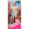 Barbie The Movie Ken Wearing Pastel Striped Beach Matching Set -Christmas gift Sales Store barbie the movie ken wearing pastel striped beach matching s