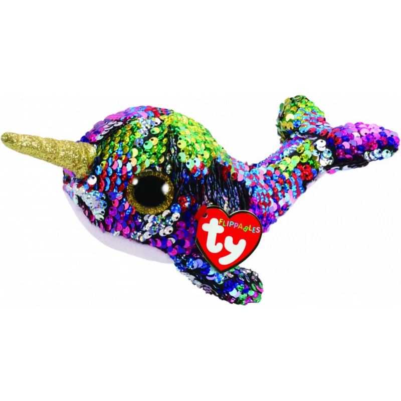 Beanie Boo Regular Sequin - Calypso Narwhal 3 Beanie Boo Regular Sequin - Calypso Narwhal