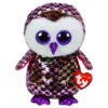 Beanie Boos Medium Flippable - Checks Pink/Black Owl -Christmas gift Sales Store beanie boos medium flippable checks pink black owl