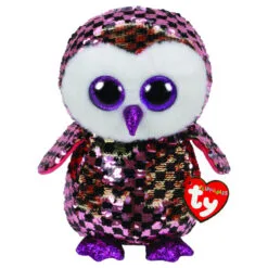 Beanie Boos Medium Flippable - Checks Pink/Black Owl