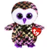 Beanie Boos Regular Flippable - Checks Pink/Black Owl -Christmas gift Sales Store beanie boos regular flippable checks pink black owl