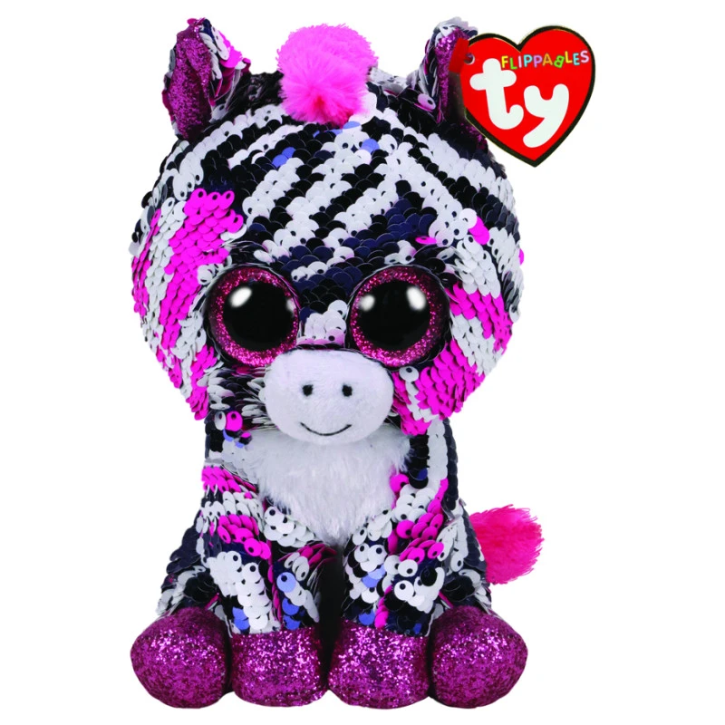 Beanie Boos Regular Flippable - Zoey Pink/Black Zebra 3 Beanie Boos Regular Flippable - Zoey Pink/Black Zebra