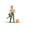 Bruder Forestry Worker With - Accessories -Christmas gift Sales Store bruder forestry worker with accessories