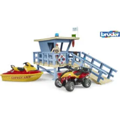 Bruder Life Guard Station With Quad & Personal Water Craft