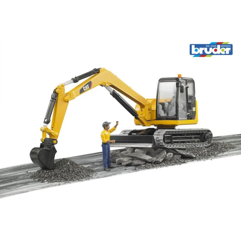 Bruder Mini Excavator With - Worker 4 Bruder Mini Excavator With - Worker - Image 2