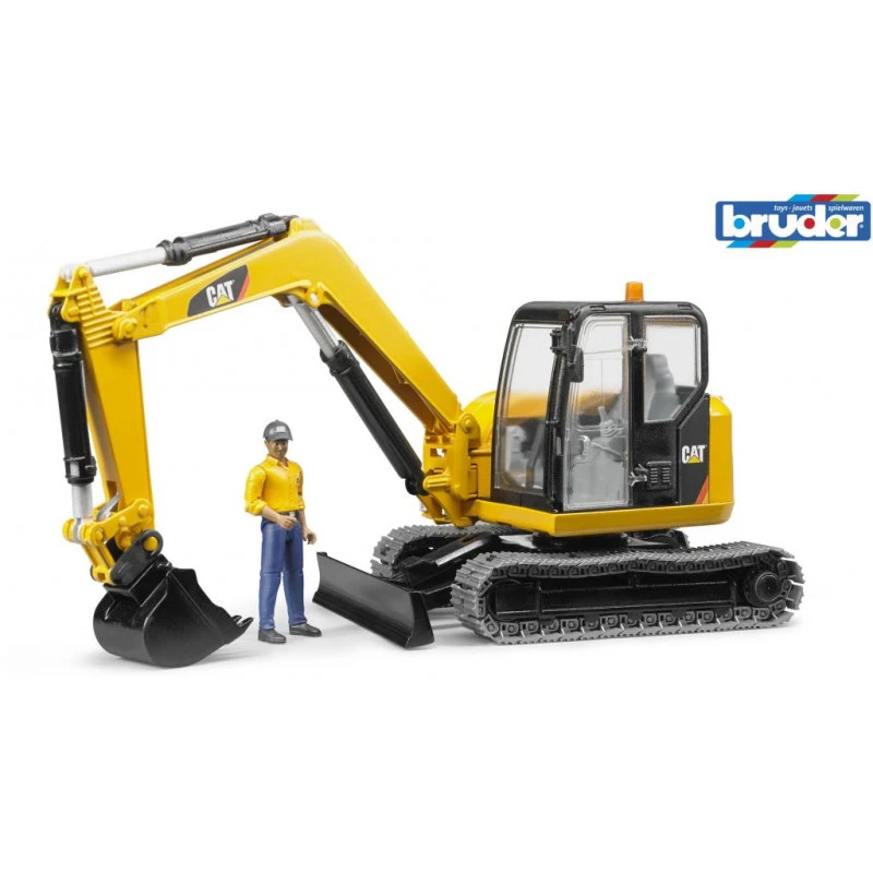 Bruder Mini Excavator With - Worker 3 Bruder Mini Excavator With - Worker
