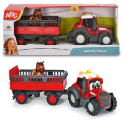 Dickie Happy Massey Ferguson Animal Trailer -Light & Sound