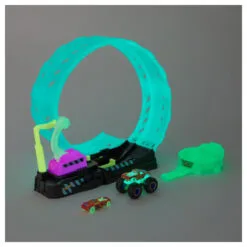 Hot Wheels Monster Trucks Epic Loop Glow In Dark Playset -Christmas gift Sales Store hot wheels monster trucks epic loop glow in dark playset 6