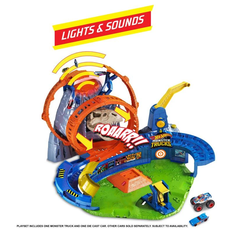 Hot Wheels Monster Trucks T-Rex Volcano Arena 4 Hot Wheels Monster Trucks T-Rex Volcano Arena - Image 2