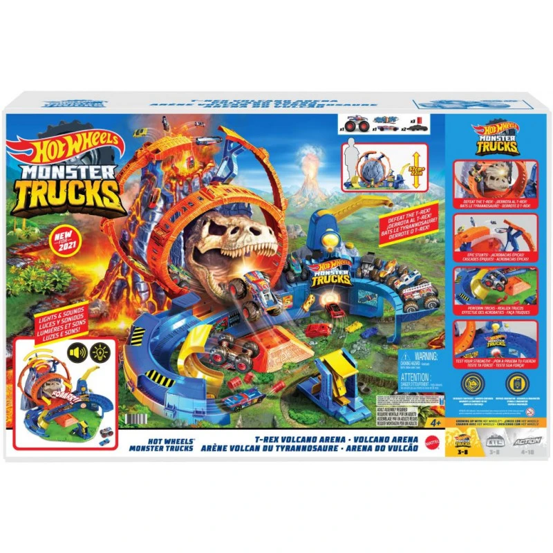 Hot Wheels Monster Trucks T-Rex Volcano Arena 3 Hot Wheels Monster Trucks T-Rex Volcano Arena