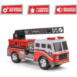 No Brand Mighty Fleet Motorized Fire Ladder Truck -Christmas gift Sales Store mighty fleet motorized fire ladder truck 3