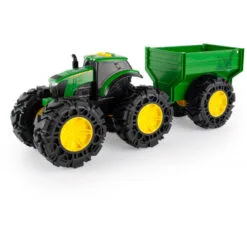 John Deere Monster Treads Tractor And Wagon (New Tyres) -Christmas gift Sales Store monster treads tractor and wagon new tyres 5