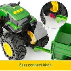 John Deere Monster Treads Tractor And Wagon (New Tyres) -Christmas gift Sales Store monster treads tractor and wagon new tyres 7