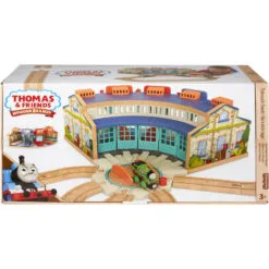 Fisher Price Thomas Wooden Railway Tidmouth Sheds Starter Train Set
