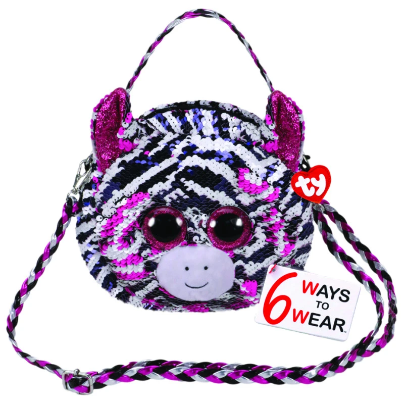 Ty Gear Sequins Purse - Zoey Zebra 3 Ty Gear Sequins Purse - Zoey Zebra